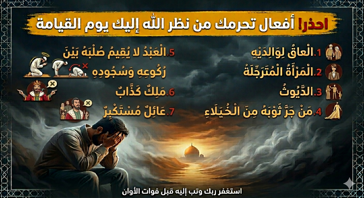 احذر! أفعال تحرمك من نظر الله إليك يوم القيامة