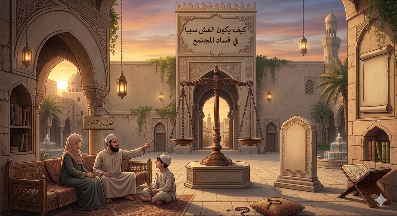 كيف يكون الغش سببًا في فساد المجتمع ؟