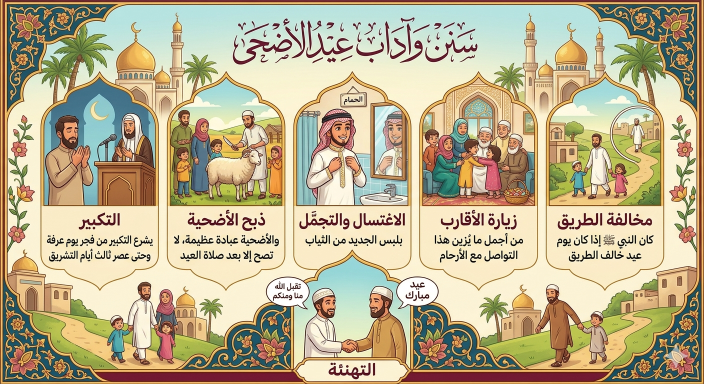 سنن وآداب عيد الأضحى: تعظيم الشعائر وبث البشائر